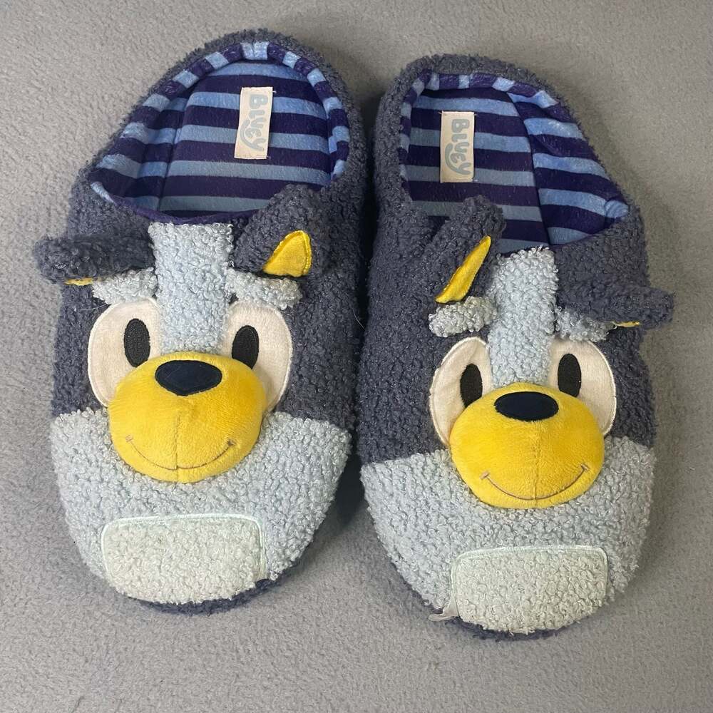 Bluey Ground Up Figural Sherpa Slippers size men’s large